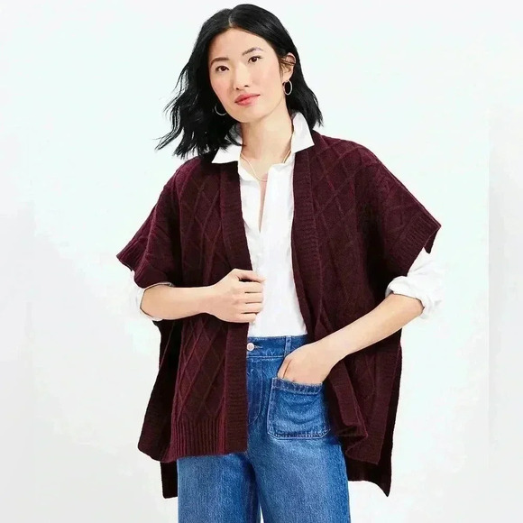 NWT LOFT Mixed Stitch Wrap - Picture 1 of 9